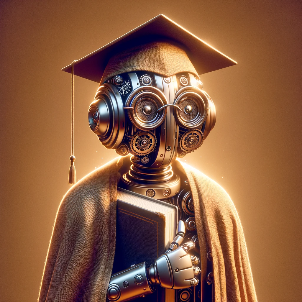 Conclusion sur les GPTs et l'Intelligence Artificielle Robot sage et amical symbolisant la conclusion sur les GPTs et leur impact dans l'intelligence artificielle